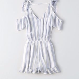 American Eagle Striped Romper Size MED